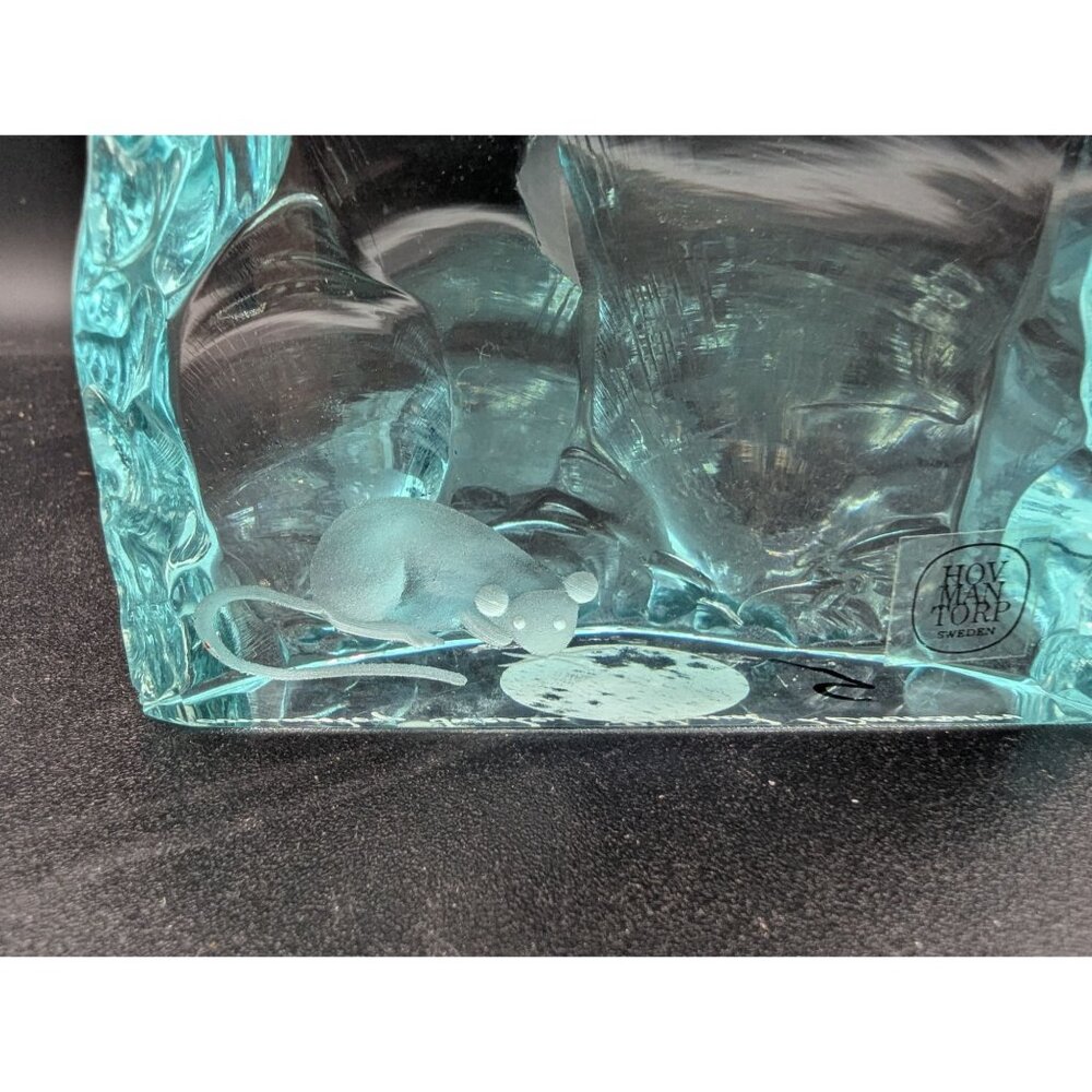 Vtg Hovmantrop Signed R. Strand Bornesson Iceberg Glacier Block Etched Mouse Scu - Picture 2 of 16
